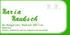 maria mauksch business card